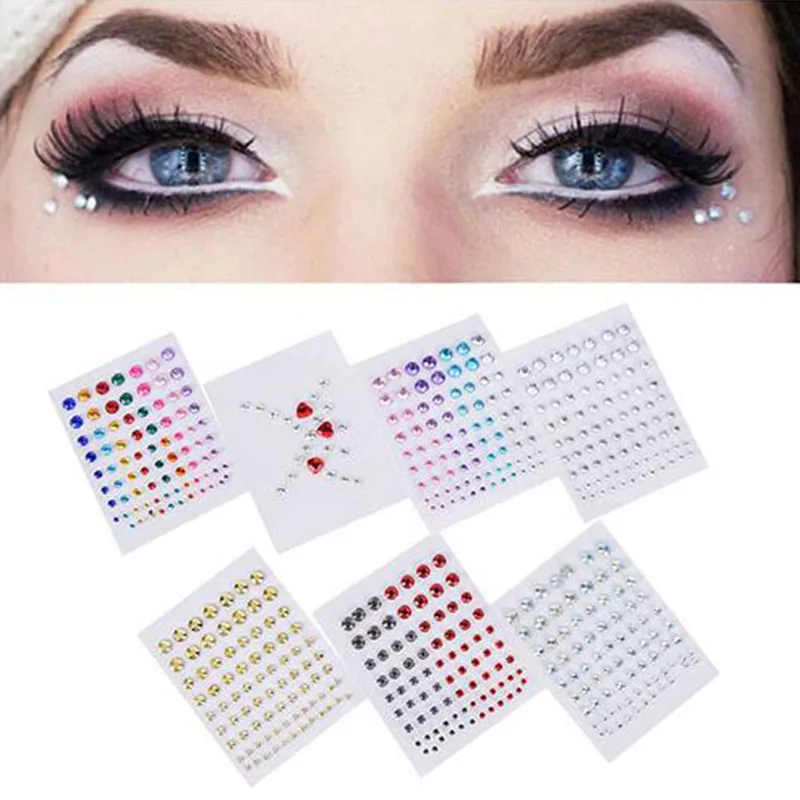 Diy Diamond Festival Party Makeup Tools Eyes Glittering Makeup Decorative Stickers