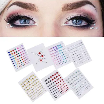 Diy Diamond Festival Party Makeup Tools Eyes Glittering Makeup Decorative Stickers