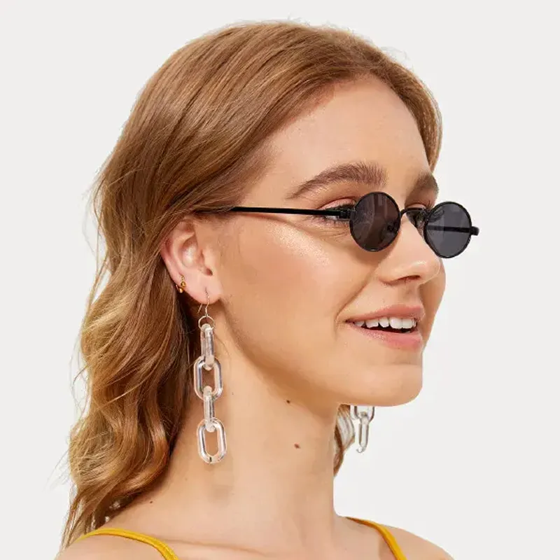 Retro Punk Style Small Round Frame Sunglasses