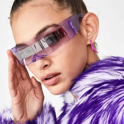 Fashion One-piece Frameless Sunglasses
