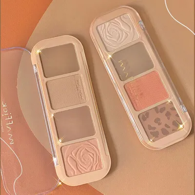 4 Colors Women Highlight Blush And Pink Makeup Highlighter