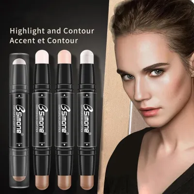 3 Colors Long Lasting Double Head Highlighter Concealer Pen