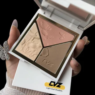 3 Colors Optional Highlighter Blush Matte Repairing Powdery
