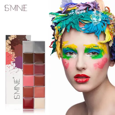 12 Colors Face Body Art Painting Oil Facial Makeup Palette
