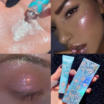 2 Colors Metallic Brilliant Glitter Liquid Highlighter