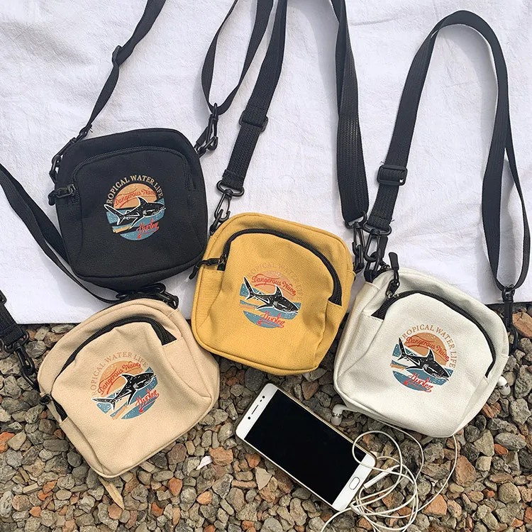 Women Simple Canvas Mini Crossbody Bag
