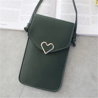 Woman Simple Transparent PVC Patchwork Screen-touching Mini bag