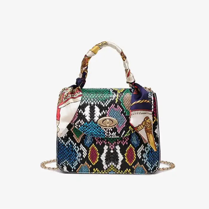 Women Fashion Snakeskin Printed Mini Crossbody Bag