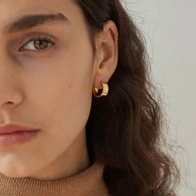 Fashion Minimalist Metal Hoop Earrings
