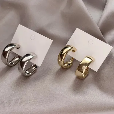 Women Minimalist Metal Earrings