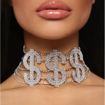Delicate Flash Diamond Choker Necklace