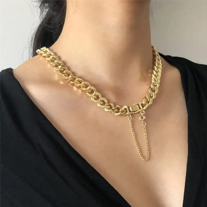 Women Retro Chain Shaped Design Tassel Necklace