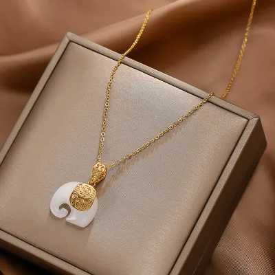 Unique Calf Elephant Pendant Necklace