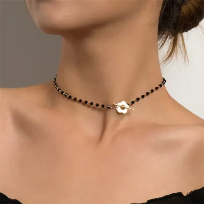 Women Fashion Flower Shape Decorate Choker
