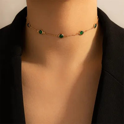 Women Fashion Rhinestone Decorate Choker