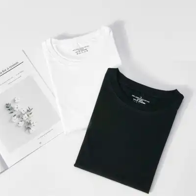 S-3XL Unisex Fashion Round Neck Pima Cotton Short Sleeve T-shirt