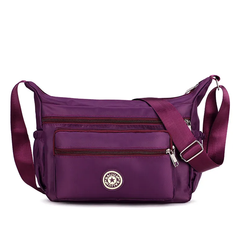 Waterproof Women Casual Zipper Graphic Pattern Canvas Large Capacity Crossbody Bag