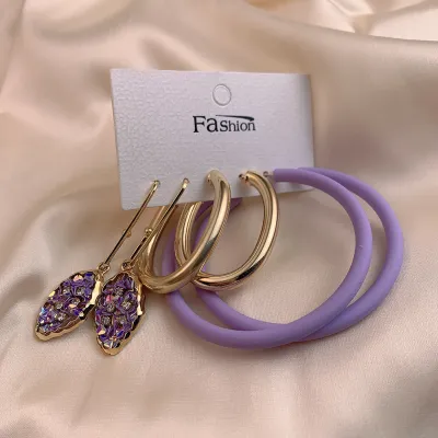Cool And Cute Rhinestone Decoration Alloy Earring Set