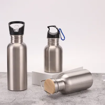 304 Single-Layer Stainless Steel Sports Water Bottle