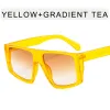Transparent Yellow Frame Double Tea