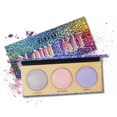 Women High Quality 3 Colors Eye Shadow And Highlighter Palette