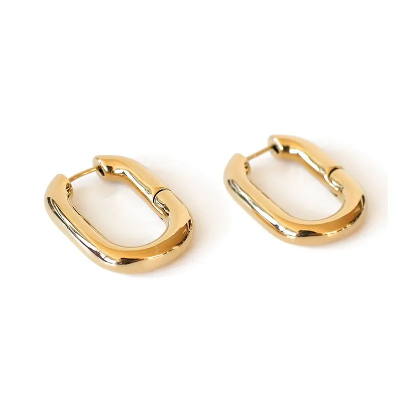 Wholesale Simple Geometric Square Shape Hoop Earrings