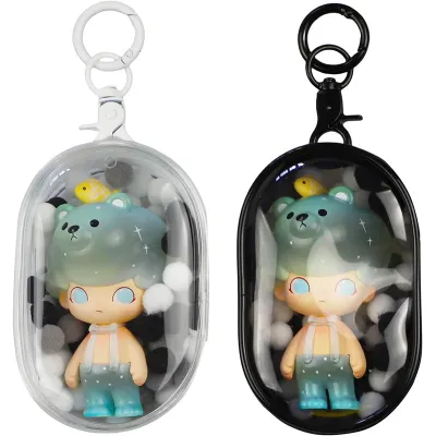 15.5Cm Satchel Cotton Doll Walking Bag D-Shaped Hanging Buckle Labubu Square Warehouse Bag Pain Bag Dustproof Protection Bag