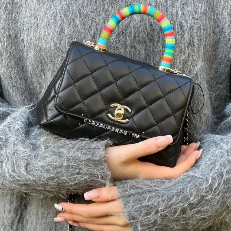 Top Original Single Counter New Leather Bag ChaneI Chanel Coco Handle Handbag