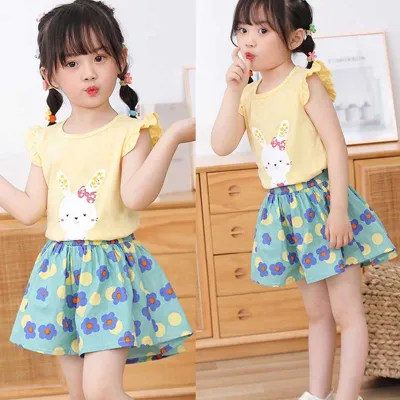Kids Toddler Girls Casual Cute Sweet Cartoon Print Skirt