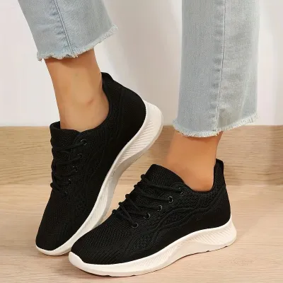 Women Fashion Casual Plus Size Breathable Thick-Soled Sneakers