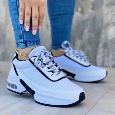 Women Fashion Casual Plus Size Breathable Thick-Soled Sneakers