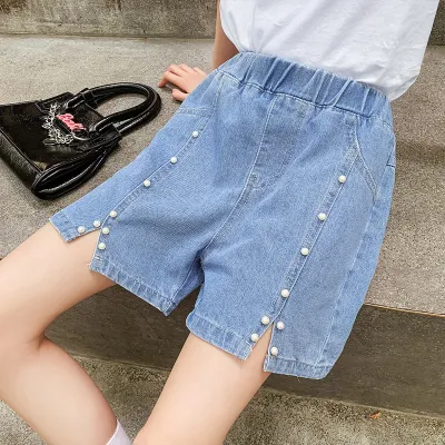 Kids Toddler Boy Fashion Thin Pearl Denim Shorts