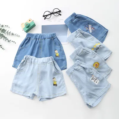 Kids Toddler Boy Fashion Open Mid Rise Denim Shorts