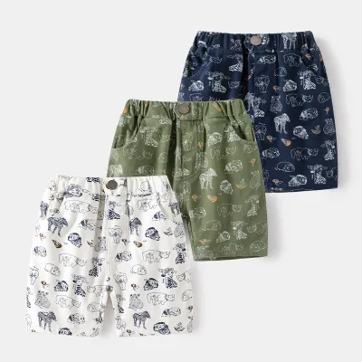 Kids Toddler Boys Casual Cute Cartoon Animal Print Shorts