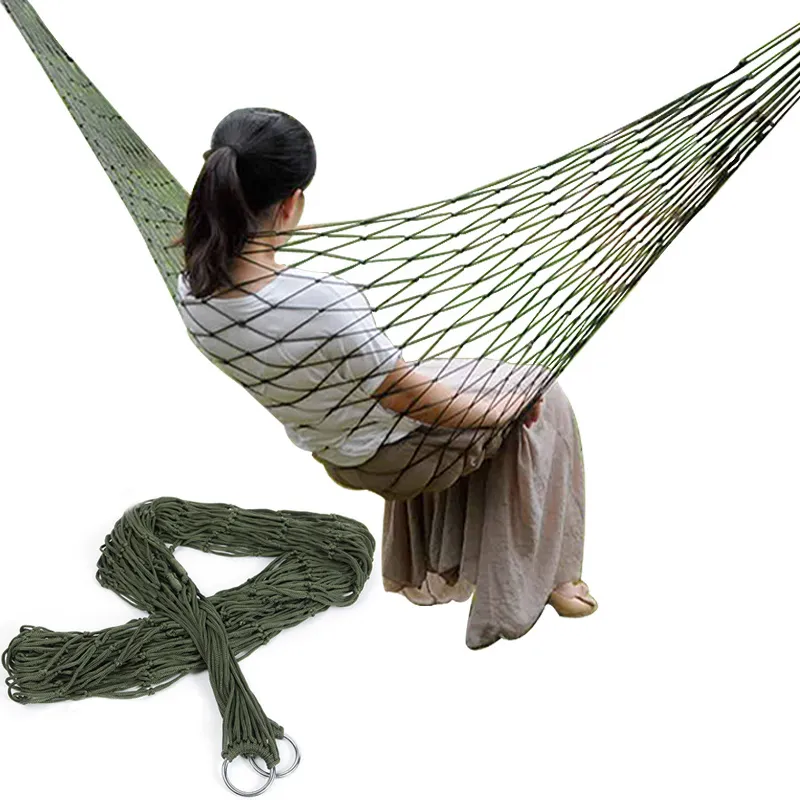 240*80cm Portable Single Person Mesh Nylon Hanging Hammock