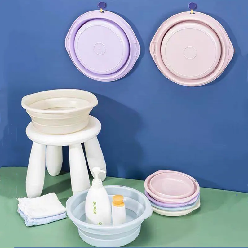 22.5*8cm Outdoor Travel Portable Foldable Plastic Basin