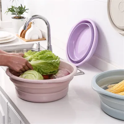 39.5*14cm Outdoor Travel Portable Foldable Plastic Basin