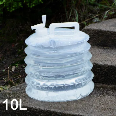 10L Outdoor Plastic Foldable With Faucet Water Bag