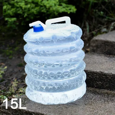 15L Outdoor Car Plastic Folding Water Bag With Faucet