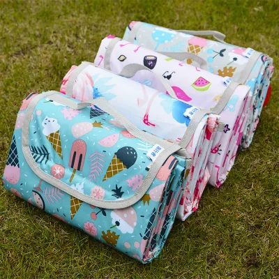 200*200cm Flamingo Pattern Portable Poisture-proof Picnic Mat