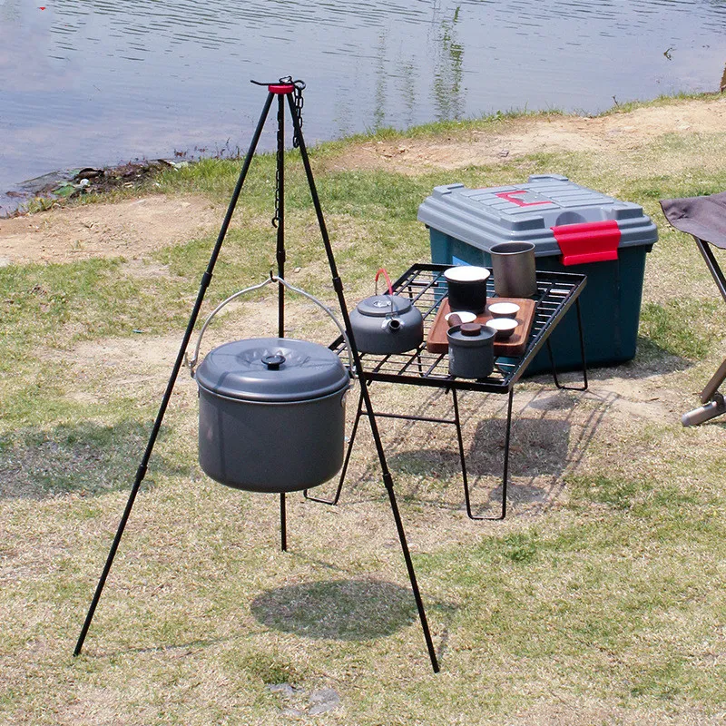 Camping Portable Cookware Marching Pot Campfire Tripod
