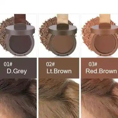 Waterproof Hair Shadow Powder Edge Control 3 Colors Hair Line Powder With Puff Makeup Hair Concealer