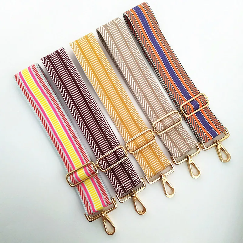 Embroidery Shoulder Straps Ethnic Style Adjustable Colorful Women Bag Accessories