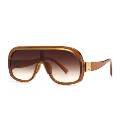 Unisex Retro One-Piece Big Frame Sunglasses