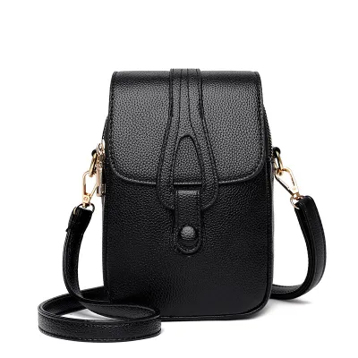 Women Casual Clamshell Design Solid Color Crossbody Bag