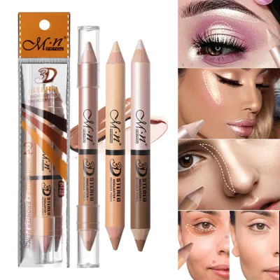 Highlighter Concealer Repair Pen Eyeshadow Stick Pearlescent Double-Ended Multifunctional Cosmetic