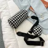 Pillow Bag Houndstooth Black