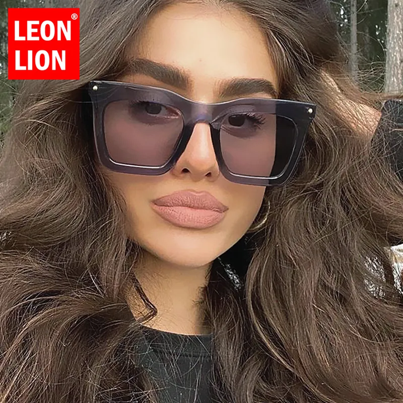 Unisex Vintage Oversized Big Square Frame Sunglasses