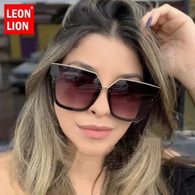Women Chic Oversized Square Shaped Frame All-match Sunglasses