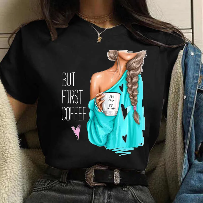Casual Women Graphic Printed Round Neck Short Sleeves T-shirt